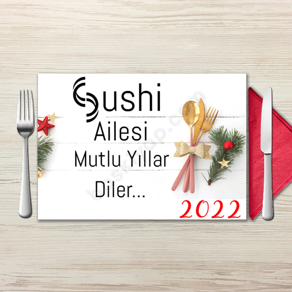 Çatal Bıçak Yılbaşı Tasarımlı Amerikan Servis online tasarla