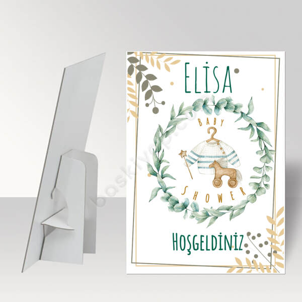 Çerçeveli Baby Shower Ayaklı Pano online tasarla