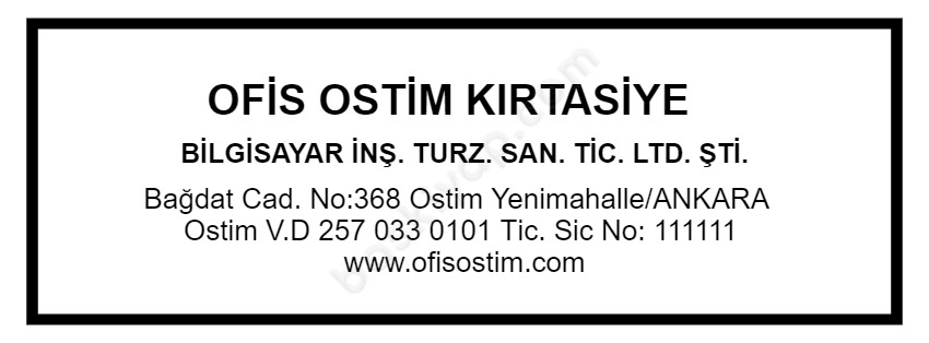 Çerçeveli Firma Kaşesi online tasarla