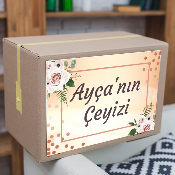 Çeyiz Sandığı Etiket online tasarla