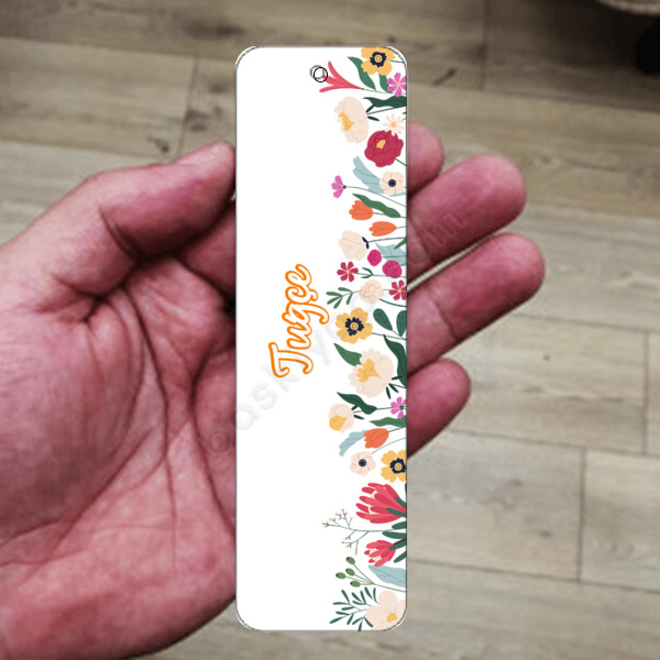 Çicek Desenli Kitap Ayracı online tasarla