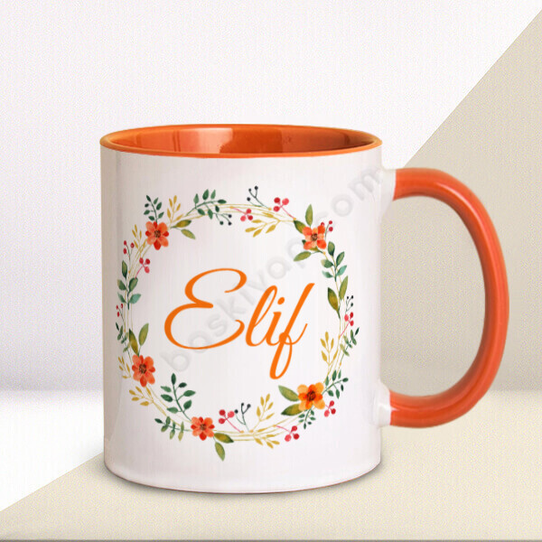 Çicek Desen Tasarımlı Kupa online tasarla