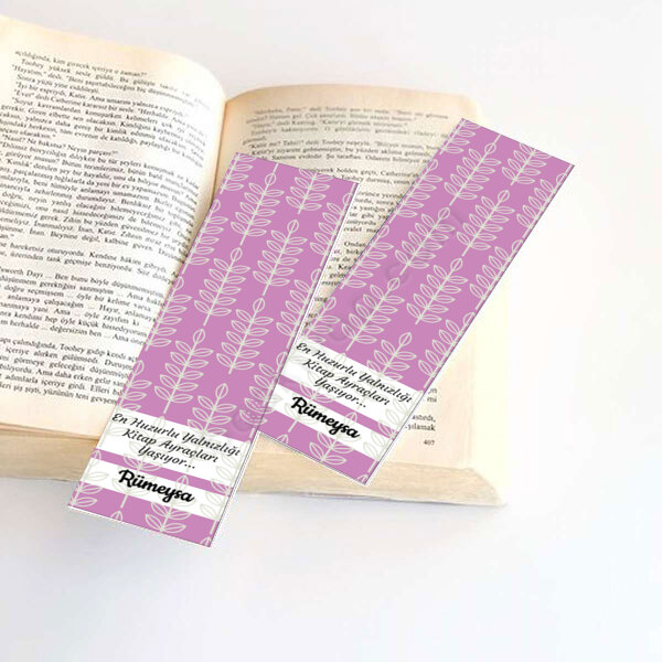 Çiçek Tasarımlı 2 Kitap Ayracı online tasarla