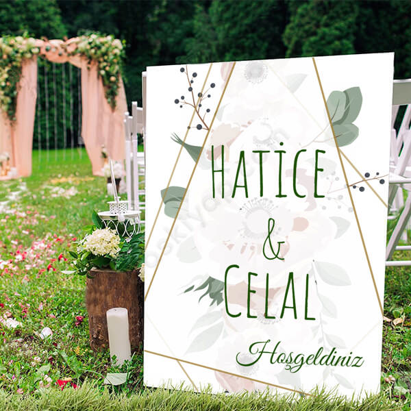 Çiçek Tasarımlı Ayaklı Pano online tasarla