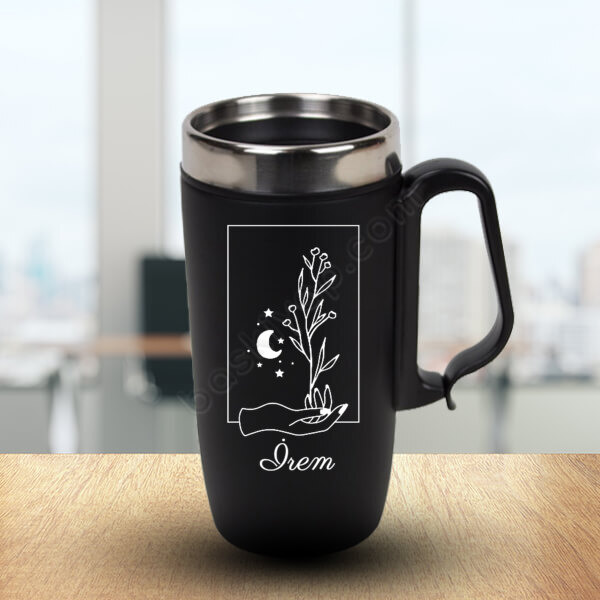 Çiçek Tasarımlı Çelik Termos online tasarla