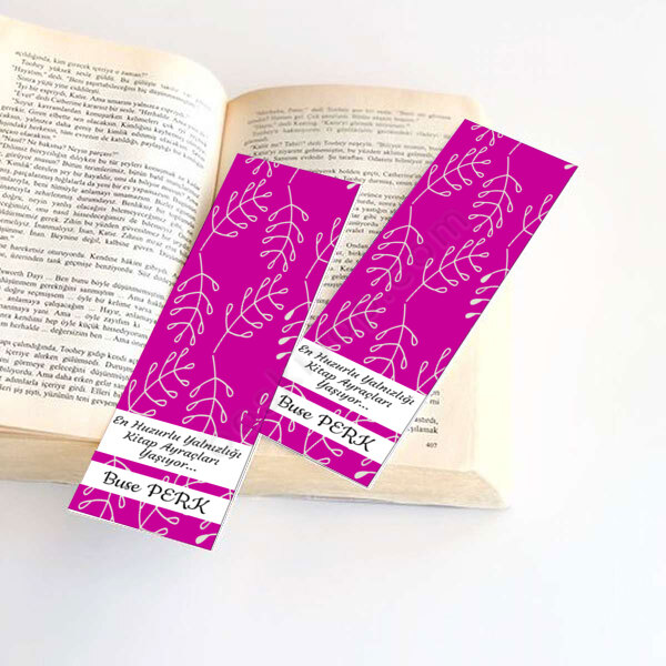 Çiçek Tasarımlı Kitap Ayracı online tasarla