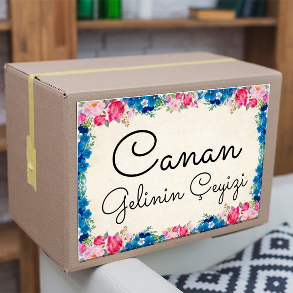 Çiçekli Gelin Kolisi online tasarla