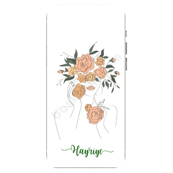 Çicekli Kadın Desenli Kılıf online tasarla