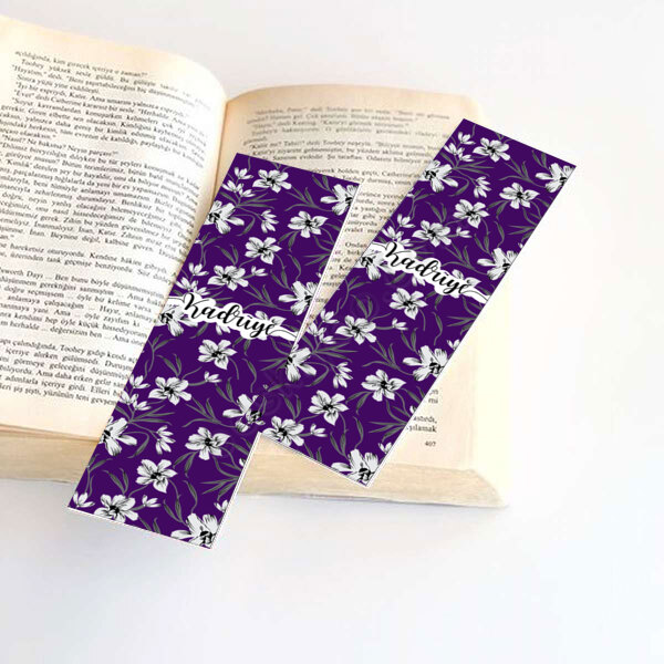 Çiçekli Kitap Ayracı online tasarla