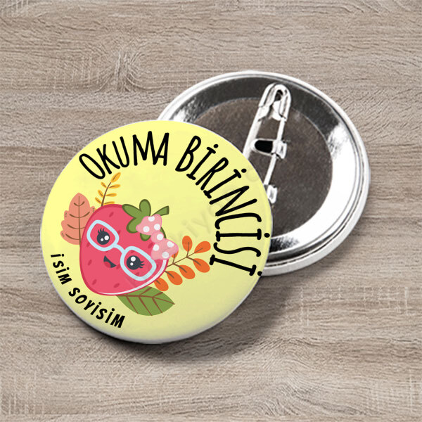 Çilek Tasarımlı Rozet online tasarla