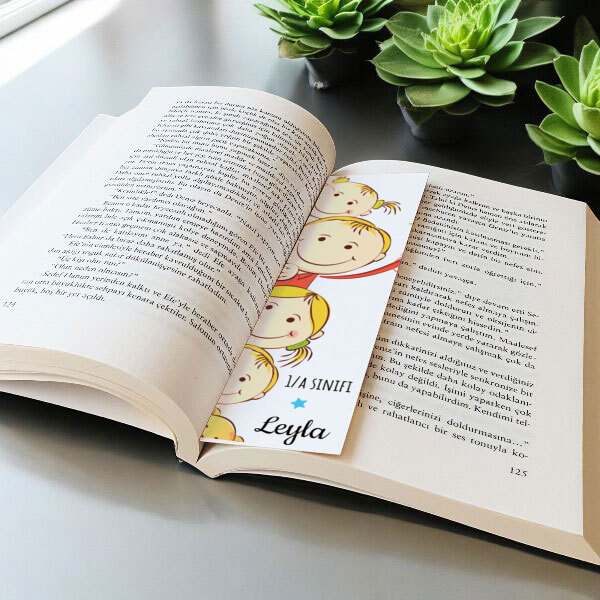 Çocuklar Tasarımlı Kitap Ayracı online tasarla