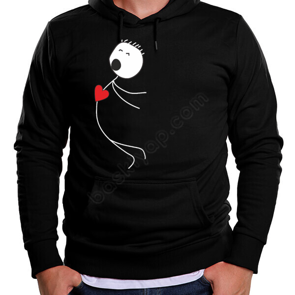 Mıknatıs Temalı Sevgili Kombini Hoodie online tasarla
