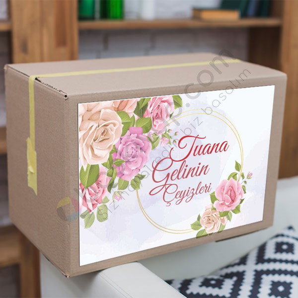 Daire Çerçeveli Pembe Çiçekli online tasarla