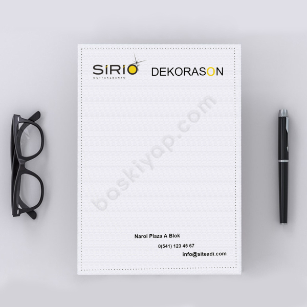 Dekorasyon Tasarımlı Antetli Kağıt online tasarla