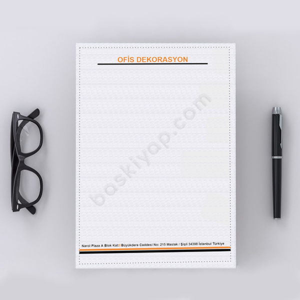 Dekorasyon Tasarımlı Antetli Kağıt online tasarla