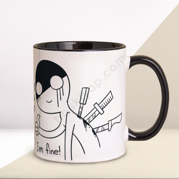 Dertlerim Ve Ben Tasarım Baskılı Kupa online tasarla