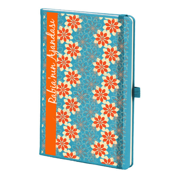 Desenli 2 Turkuaz Ajanada – Tarihsiz Çizgili Turkuaz Ajanda/Defter 13X21Cm tasarımı