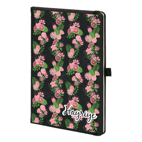 Desenli 3 Siyah Ajanda – Tarihsiz Siyah Ajanda / Defter tasarımı