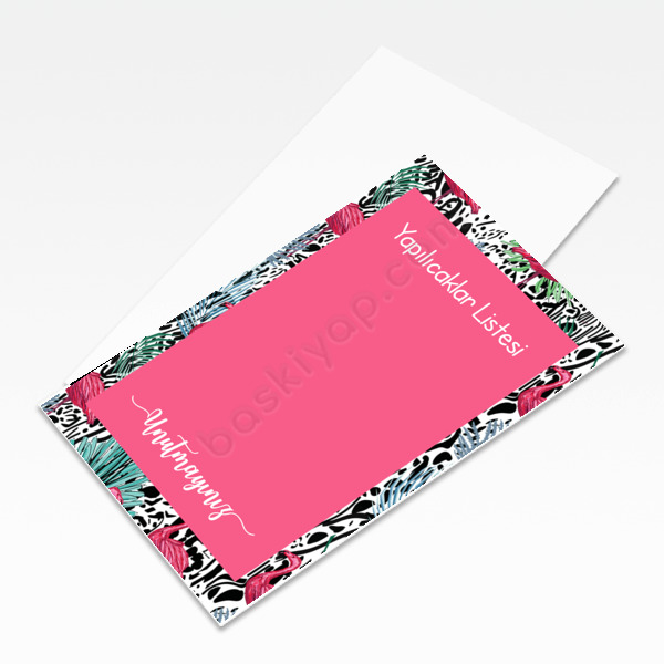 Desenli 3 Unutmayınız Kartı online tasarla