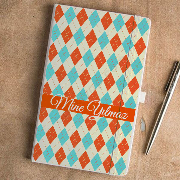 Desenli 6 Beyaz Ajanda online tasarla