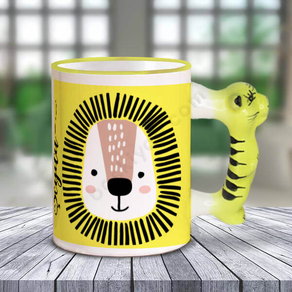 Desenli Kaplan Kulplu Kupa Bardak online tasarla