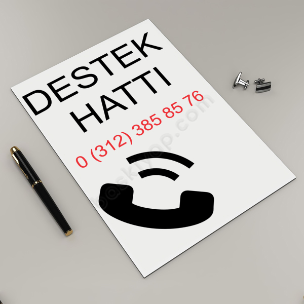 Destek Hattı Etiketi online tasarla