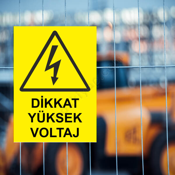 Dikkat Yüksek Voltaj Etiketi online tasarla