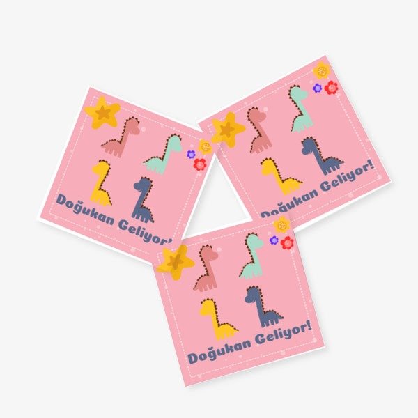 Dinozorlu Sticker online tasarla