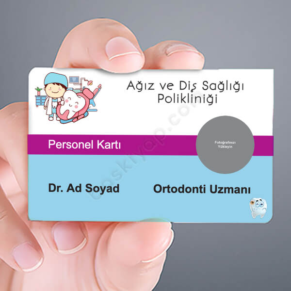 Diş Hekimi Personel Yaka Kartı online tasarla