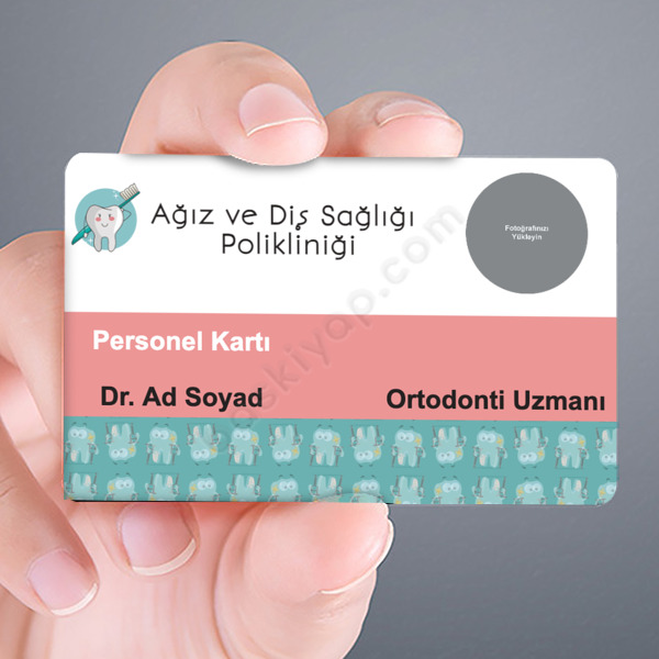 Diş Hekimi Personel Yaka Kartı online tasarla