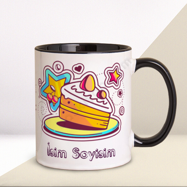 Doğum Günü Tasarım 3 Siyah Kupa online tasarla