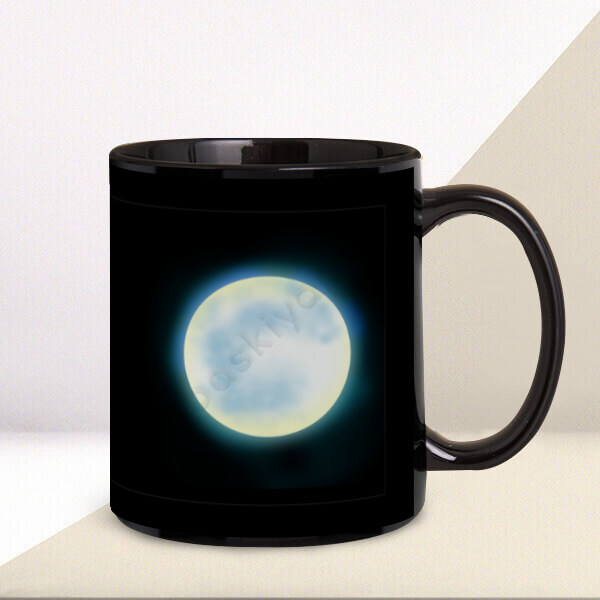 Dolunay Baskılı Siyah Kupa online tasarla