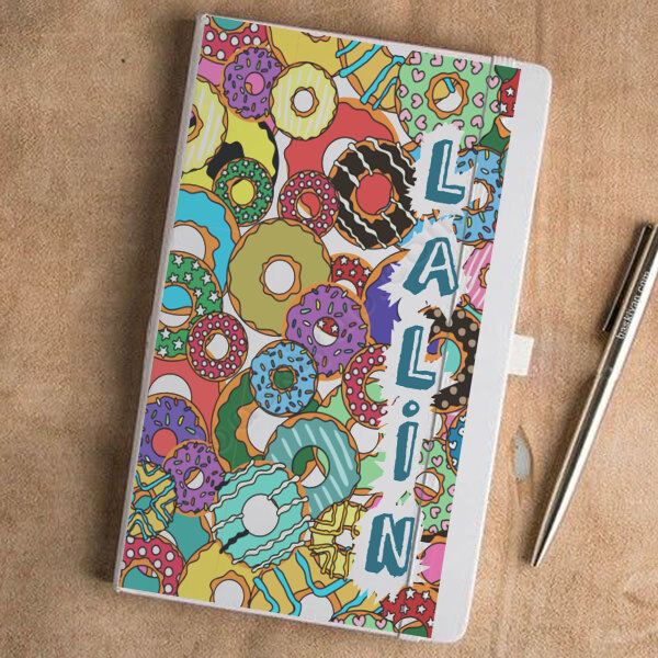 Donut Tasarımlı Beyaz Ajanda online tasarla