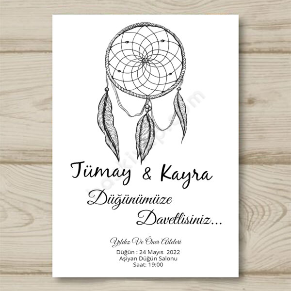 Dream Catcher Davetiye online tasarla