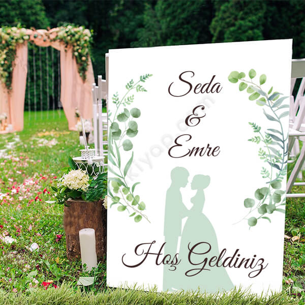 Düğün Karşılama Panosu online tasarla
