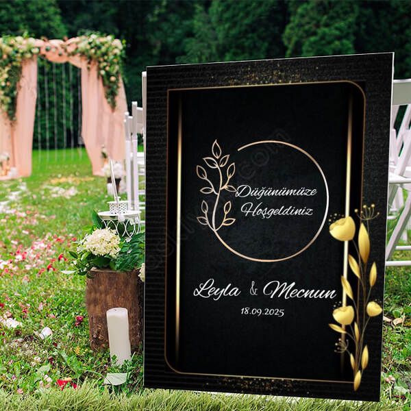 Düğünümüze Hoşgeldiniz Karşılama Panosu online tasarla