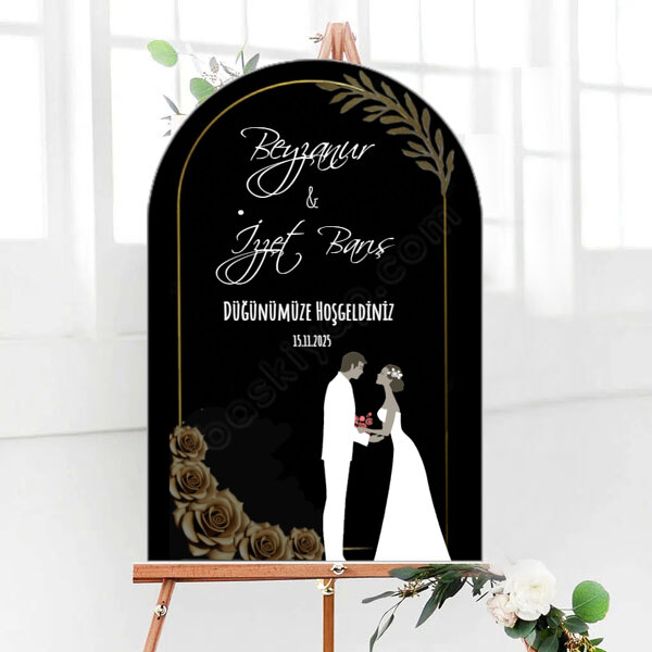 Düğünümüze Hoşgeldiniz Karşılama Panosu online tasarla