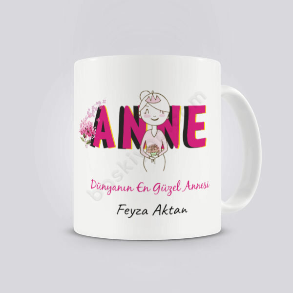 Dünyanın En Güzel Annesi Temalı Anneler Günü Kupa online tasarla