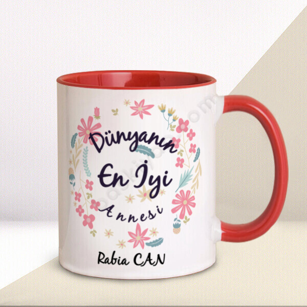 Dünyanın En İyi Annesi Kırmızı Kupa Bardak online tasarla