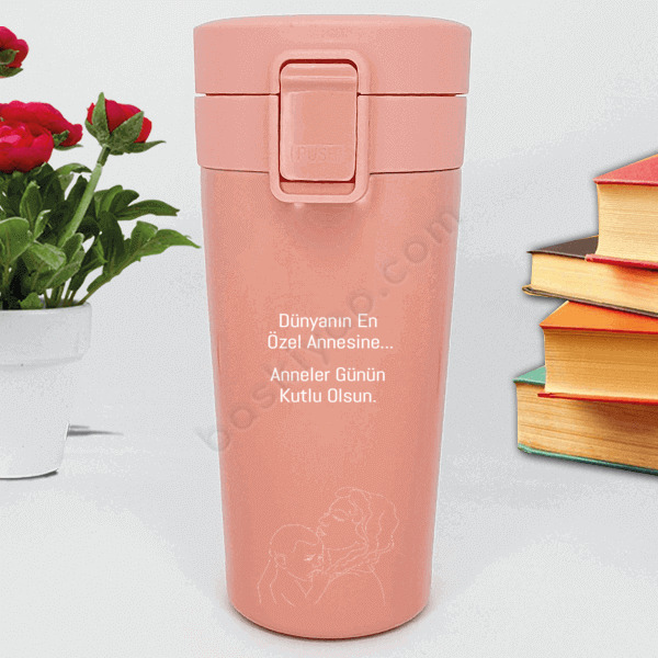 Dünyanın En Özel Annesi Temalı Pembe Termos online tasarla