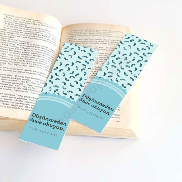 Düşünmeden Önce Okuyun Kitap Ayracı online tasarla