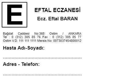 Eczane Kaşesi 3 online tasarla