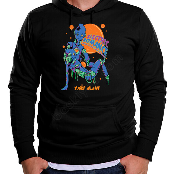 Electrıc Romance Tasarım Baskılı Siyah Sweatshirt online tasarla