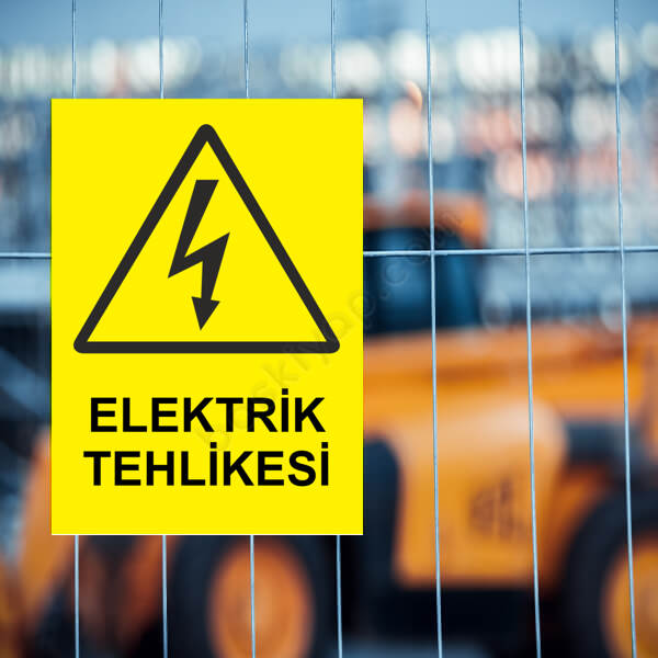 Elektrik Tehlikesi Etiketi online tasarla