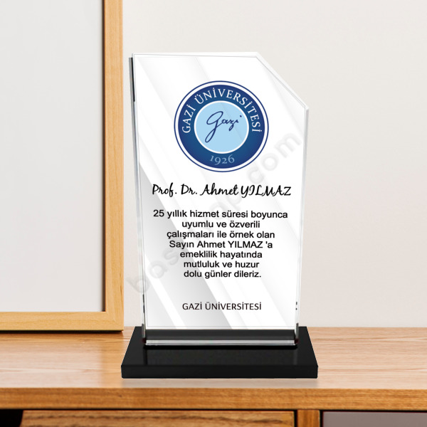 Emeklilik Plaket Örneği online tasarla