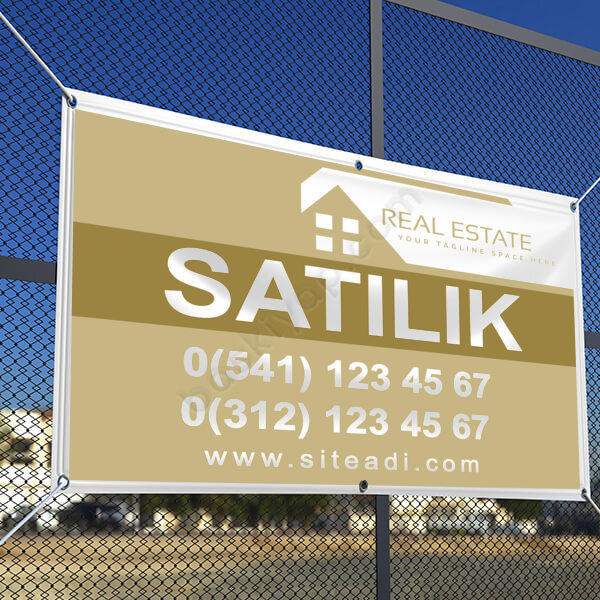 Emlak Danışmanı Tasarımlı Branda online tasarla