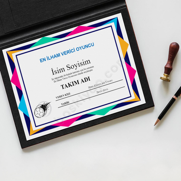 En İlham Veren Oyuncu Ödülü online tasarla