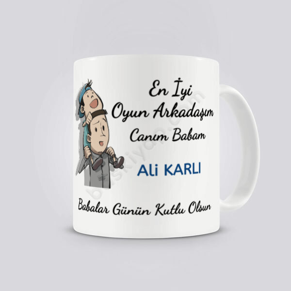 En İyi Oyun Arkadaşım Babam Temalı Kupa online tasarla