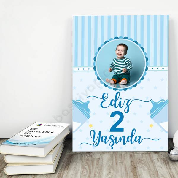 Erkek Bebek Fotoğraflı Afiş online tasarla