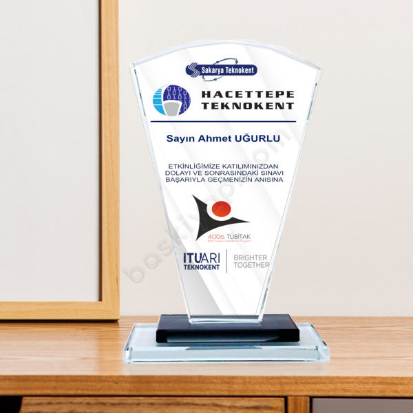 Etkinliklere Özel Kristal Plaket online tasarla